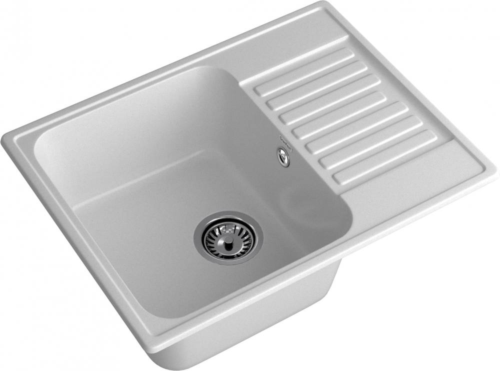 GranFest QUARZ (ECO-13) Мойка чаша+кр 620*480 (серый), фото 1